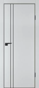 Межкомнатная дверь P-20  черный молдинг PET,  кромка ABS черная c 4-х ст. Сапфир матовый