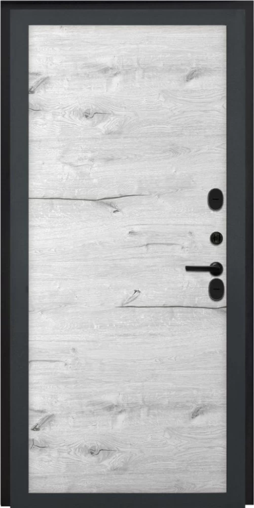 Входная дверь ДвериПРО Квадро Без фрезеровки Дуб арктик горизонт DPRO195654 внутренняя сторона