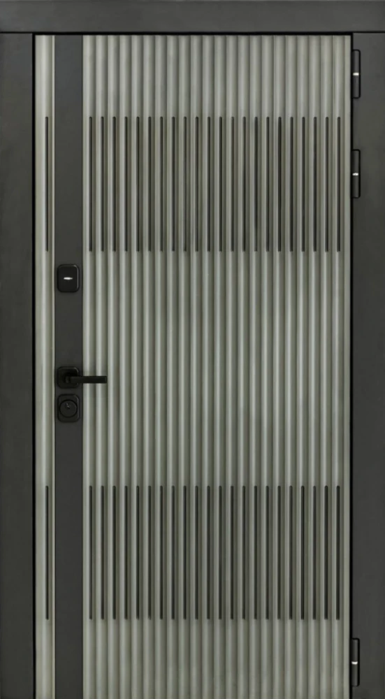 Входная дверь ДвериПРО Элфи Без фрезеровки Дуб арктик горизонт DPRO222677 внешняя сторона