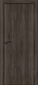 Межкомнатная дверь P-1 кромка ABS черная c 4-х ст. Дуб темный