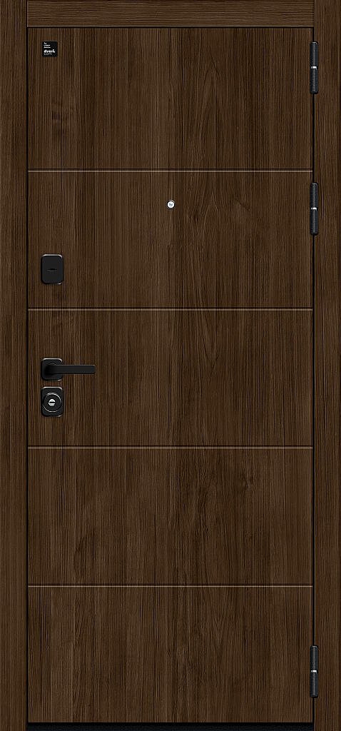 Фото Входная дверь Райт Pecan/Cappuccino Melinga BR5637 внешняя сторона