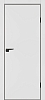 Межкомнатная дверь P-1 кромка ABS черная c 4-х ст. Белый матовый