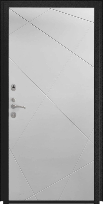 Входная дверь Берген ФЛ-291 (Line, 10мм, белый софт) внутренняя сторона