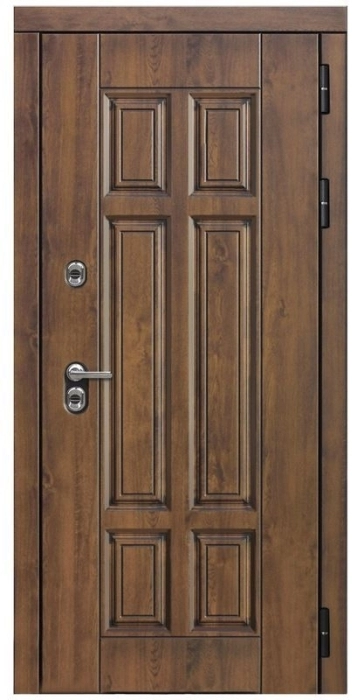Входная дверь Квадро Алиса (16мм, ПВХ софт грей, зеркало) внешняя сторона